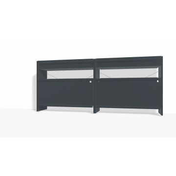 Aluminium-Sideboard-95 cm-41 cm-Anthrazit