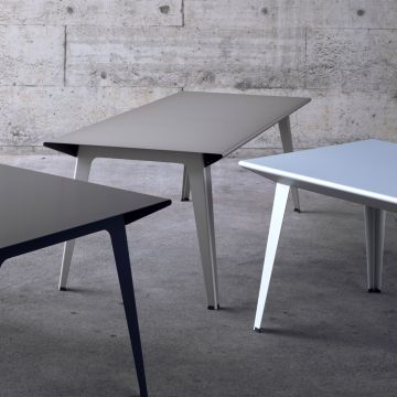 Tisch Flex 2.0-Aluminium eloxiert-90 x 200 cm