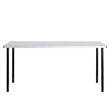 Aluminium-Tisch 2-Aluminium eloxiert-160 x 80 cm-Schwarz